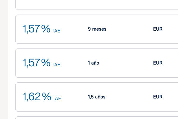Haitong Bank ofrece depósito a 12 meses al 1,57% TAE