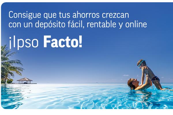Banca Facto ofrece depósito a 6 meses al 2,27% TAE