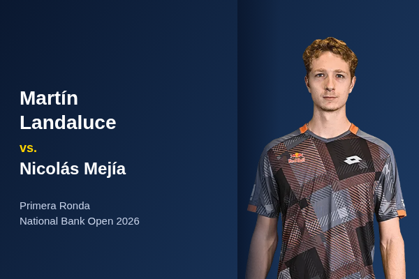 Martín Landaluce vs. Nicolás Mejía — Primera Ronda | National Bank Open 2026