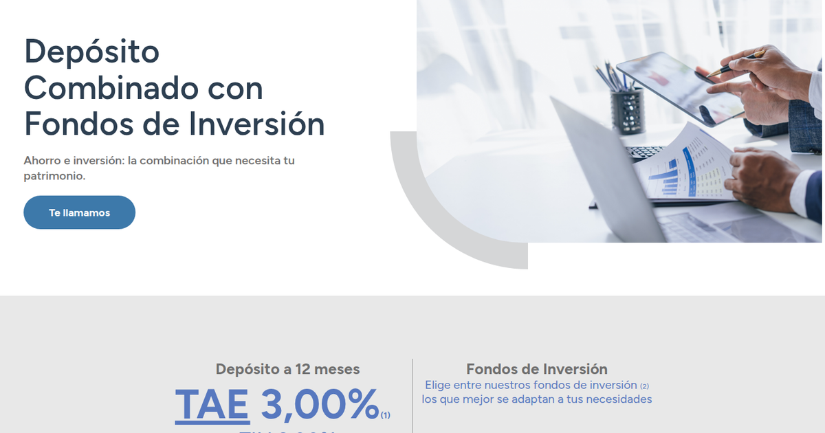 CBNK ofrece Depósito Combinado con Fondos de Inversión al 3,00% TAE