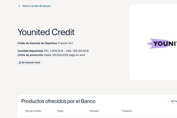 Younited Credit ofrece depósito a 4 años al 2,80% TAE