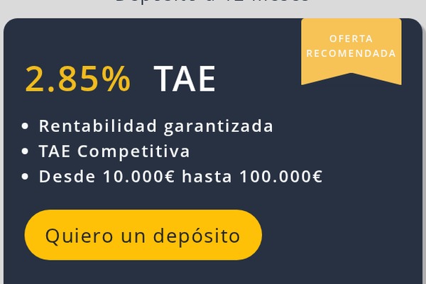 Novum Bank ofrece depósito a 12 meses al 2,85% TAE