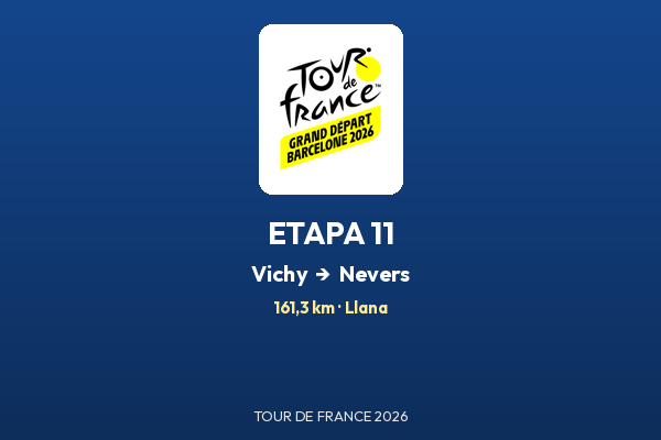 Vichy – Nevers — Etapa 11 | Tour de France 2026