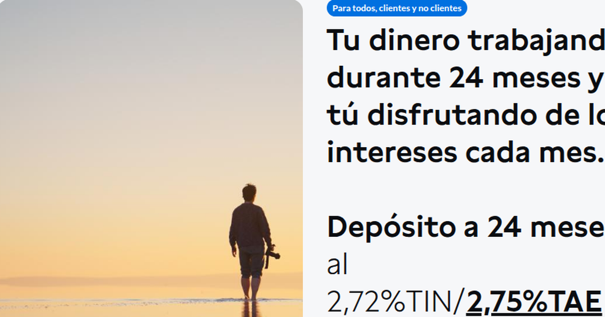 Self Bank ofrece depósito a 24 meses al 2,75% TAE para nuevos clientes