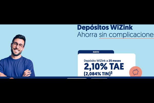 WiZink ofrece depósito a 25 meses al 2,10% TAE