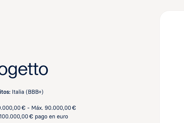 Banca Progetto ofrece depósito a 6 meses al 2,45% TAE