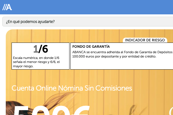 Abanca regala hasta 500€ al abrir la Cuenta Online