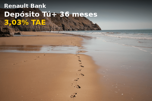 Renault Bank ofrece depósito a 36 meses al 3,03% TAE