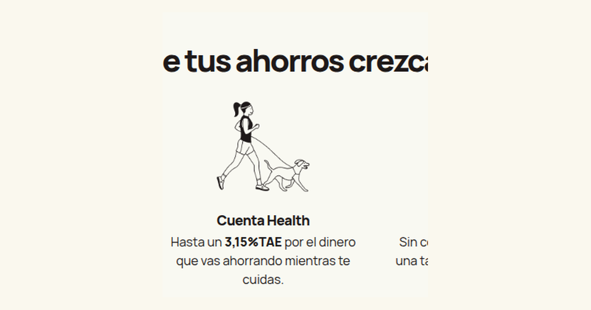 B100 ofrece hasta 3,15% TAE en Cuenta Health