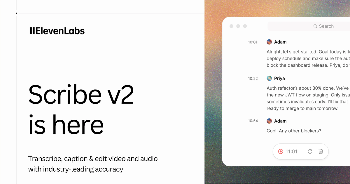Scribe v2 de ElevenLabs