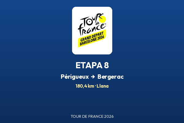Périgueux – Bergerac — Etapa 8 | Tour de France 2026