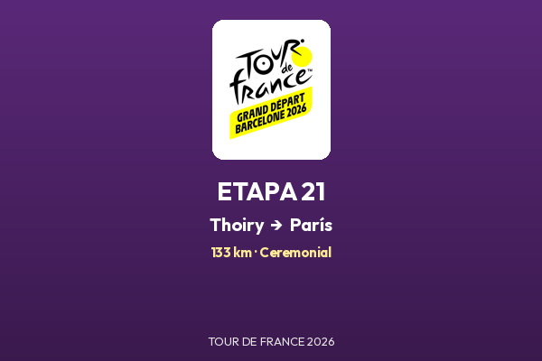 Thoiry – París (Champs-Élysées) — Etapa 21 | Tour de France 2026