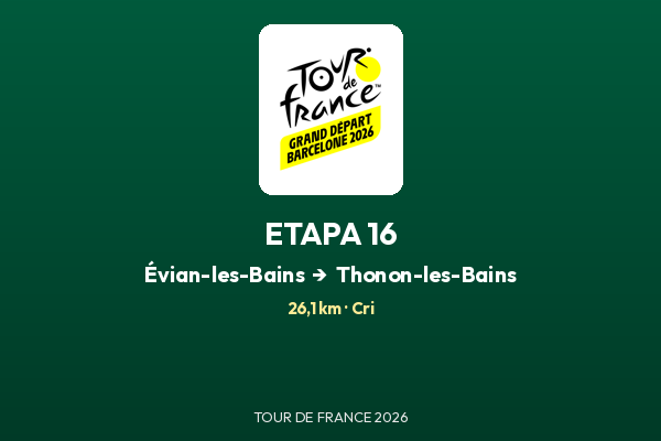Évian-les-Bains – Thonon-les-Bains — Etapa 16 | Tour de France 2026