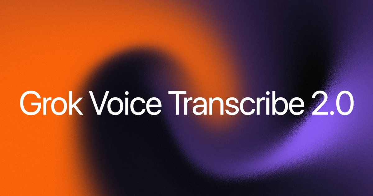 Grok Voice Transcribe 2.0 de xAI