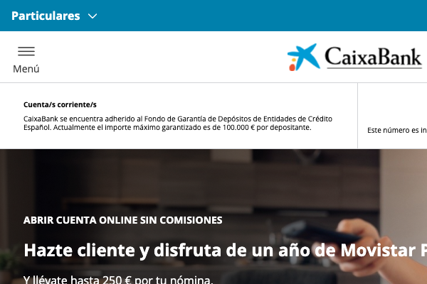CaixaBank regala 250€ y 1 año de Movistar Plus+ al domiciliar la nómina en la Cuenta Online