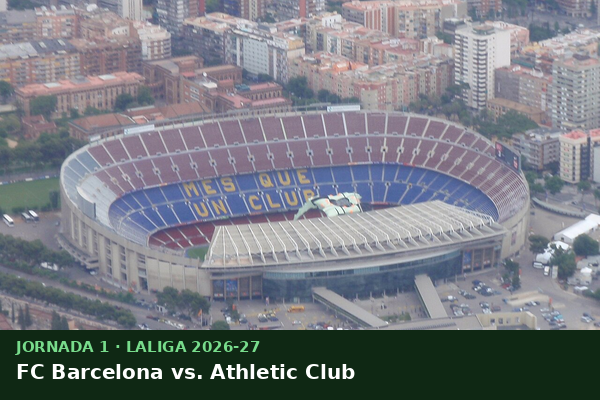 FC Barcelona vs. Athletic Club — Jornada 1 | LaLiga 2026-27