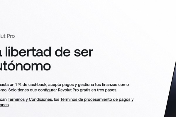 Revolut ofrece Cuenta Pro para autónomos desde 0€ al mes